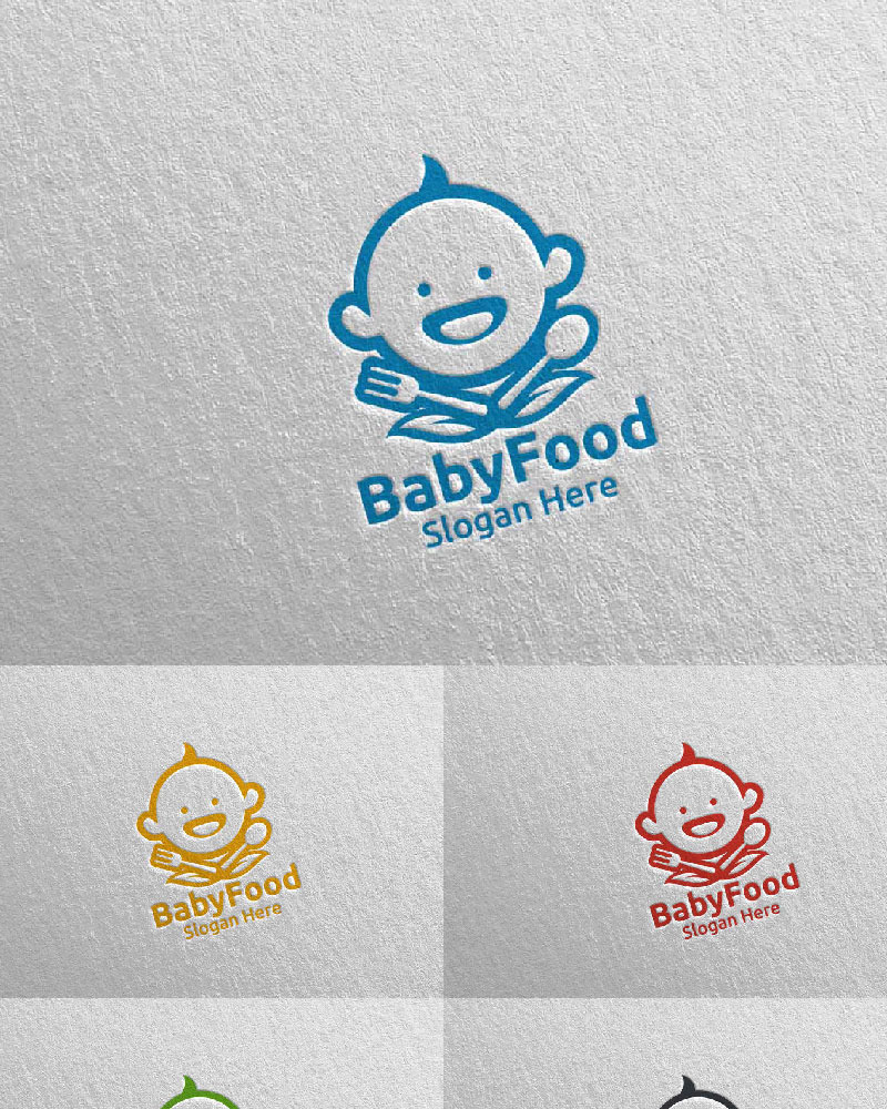 Baby Food Nutrition or Supplement Concept 74 Logo Template