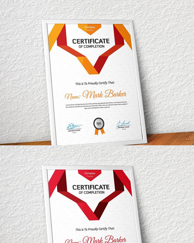 Ribbon Certificate Template #96087 - TemplateMonster
