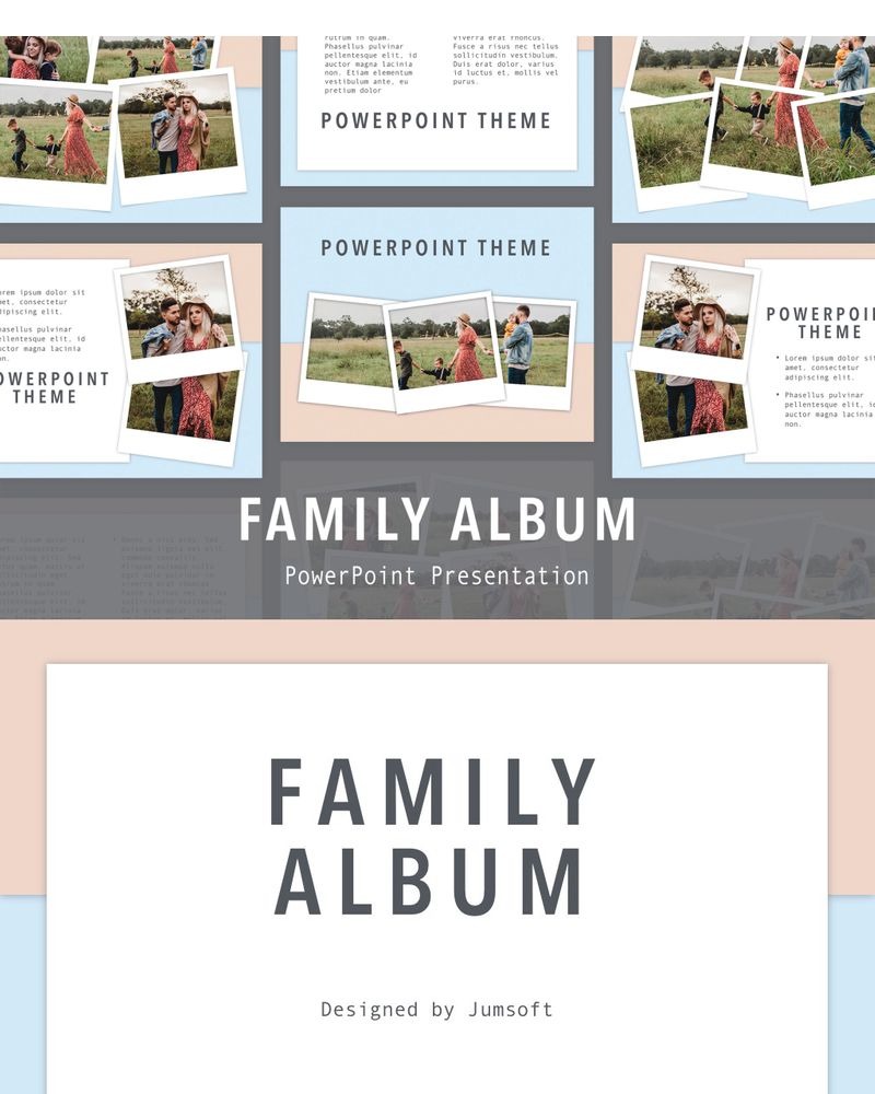 Family Album PowerPoint template #96585 - TemplateMonster
