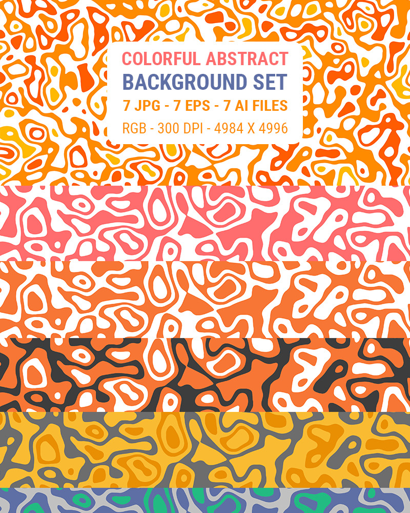 Colorful Abstract Set Background #97387 - TemplateMonster