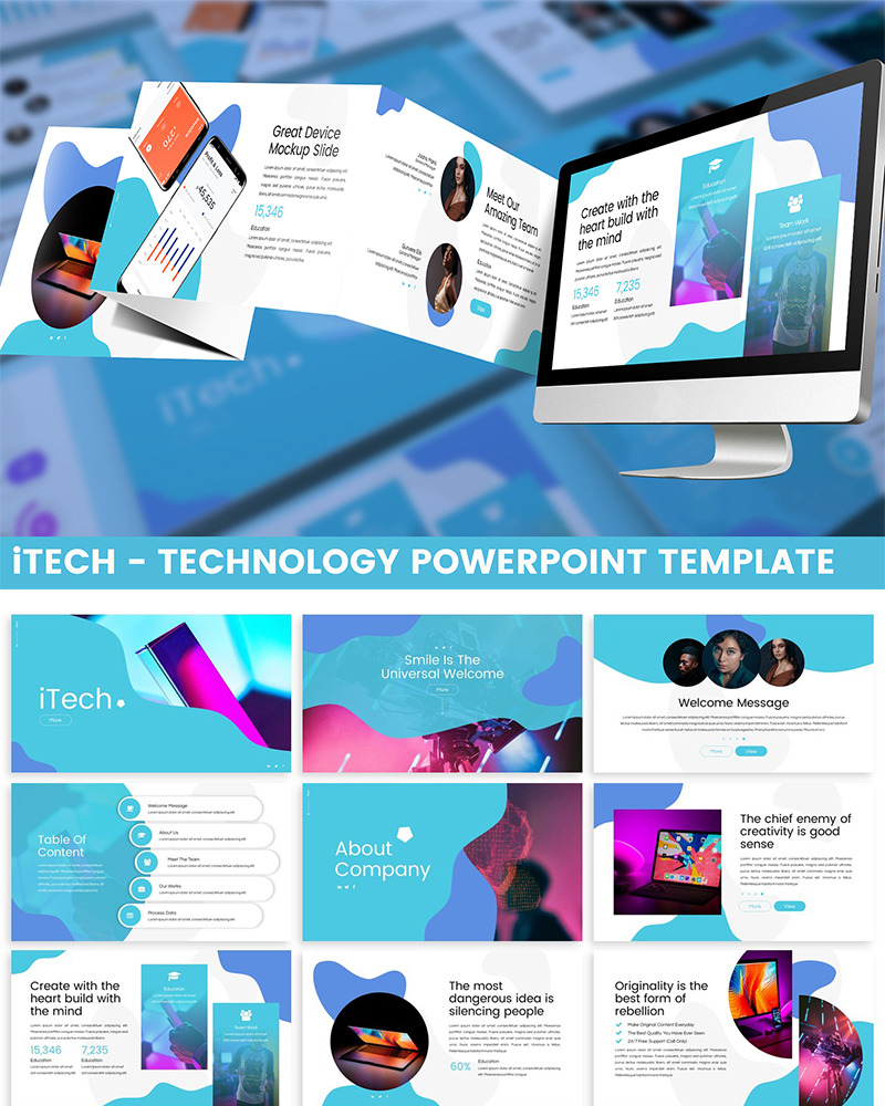 Itech - Technology Powerpoint Template - Templatemonster