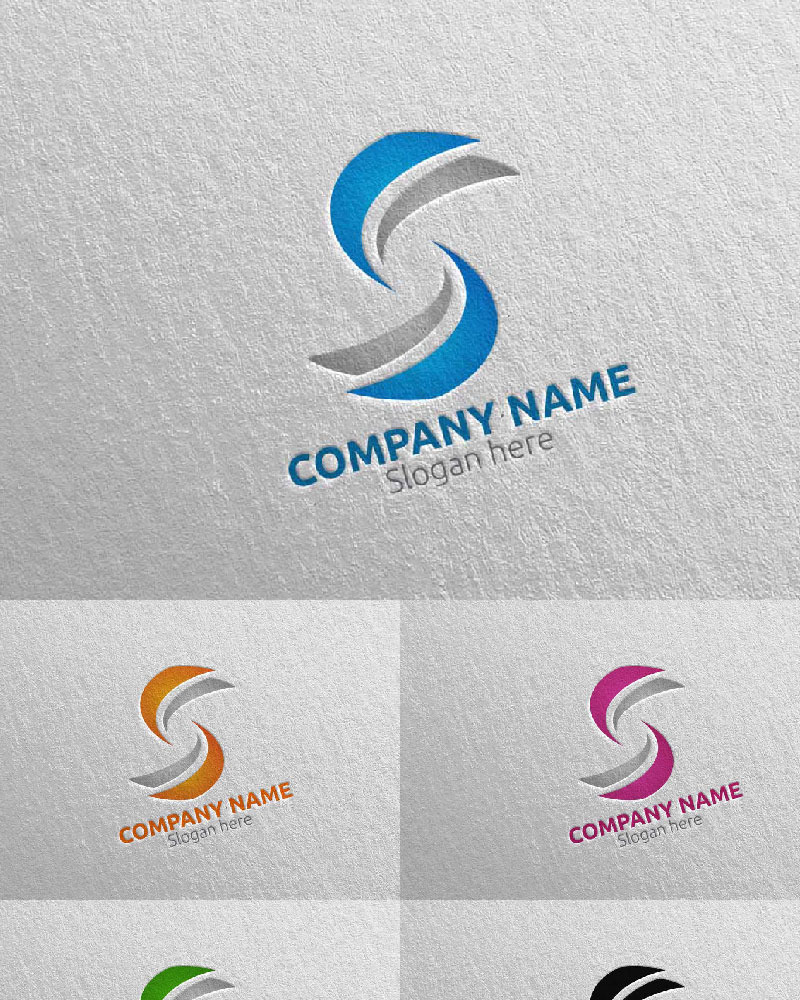 Letter S Design 55 Logo Template #97621 - TemplateMonster