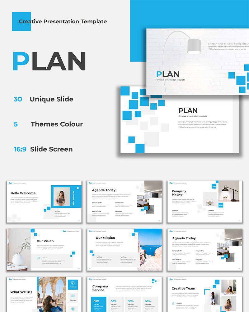 Modèle PowerPoint de PLAN #97697 - TemplateMonster