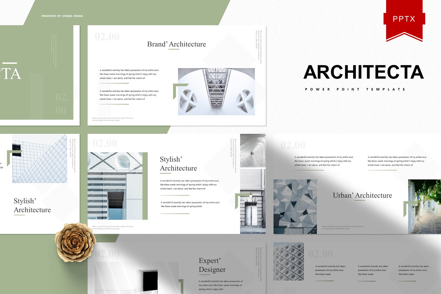 Architetto | Modello PowerPoint #97813 - TemplateMonster