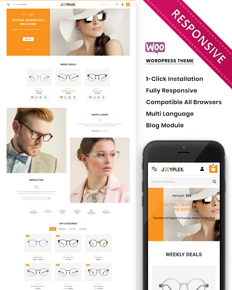 Joyplex The Eye Glasses Store Theme