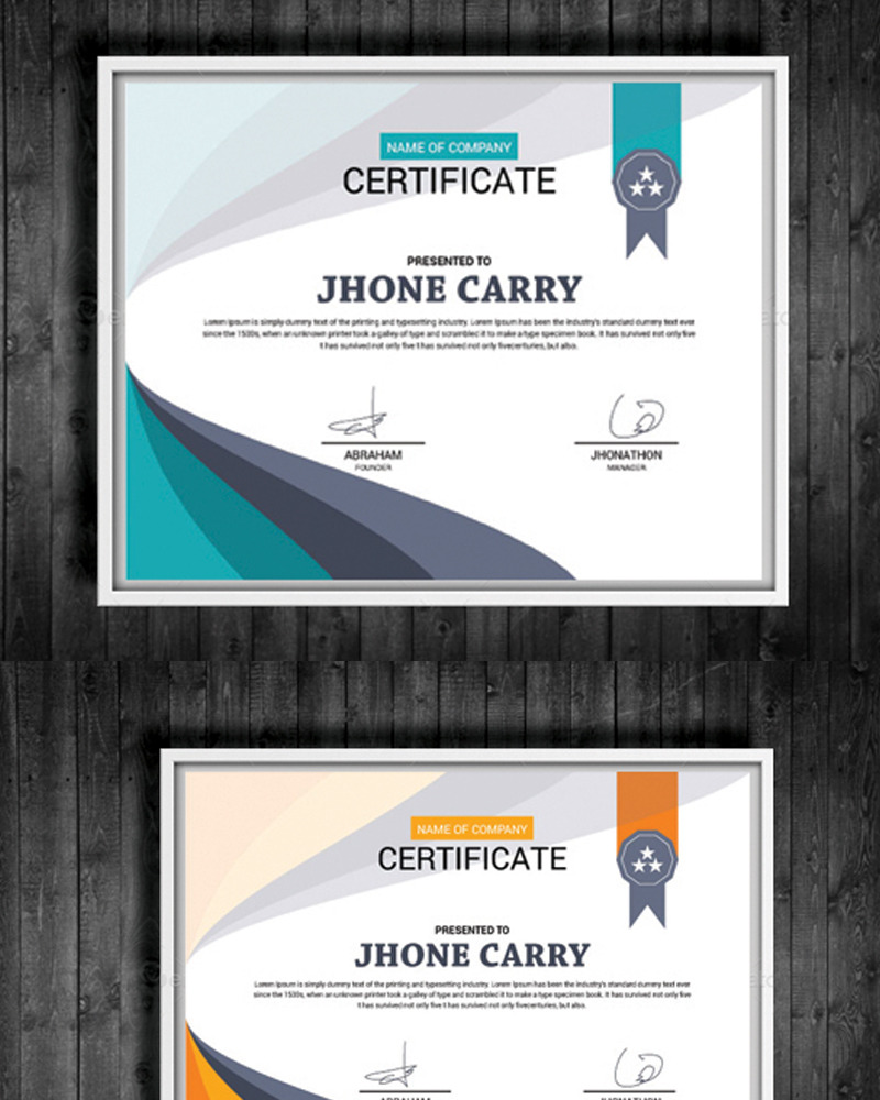 Identity certificate. Сертификат дизайн шаблон.