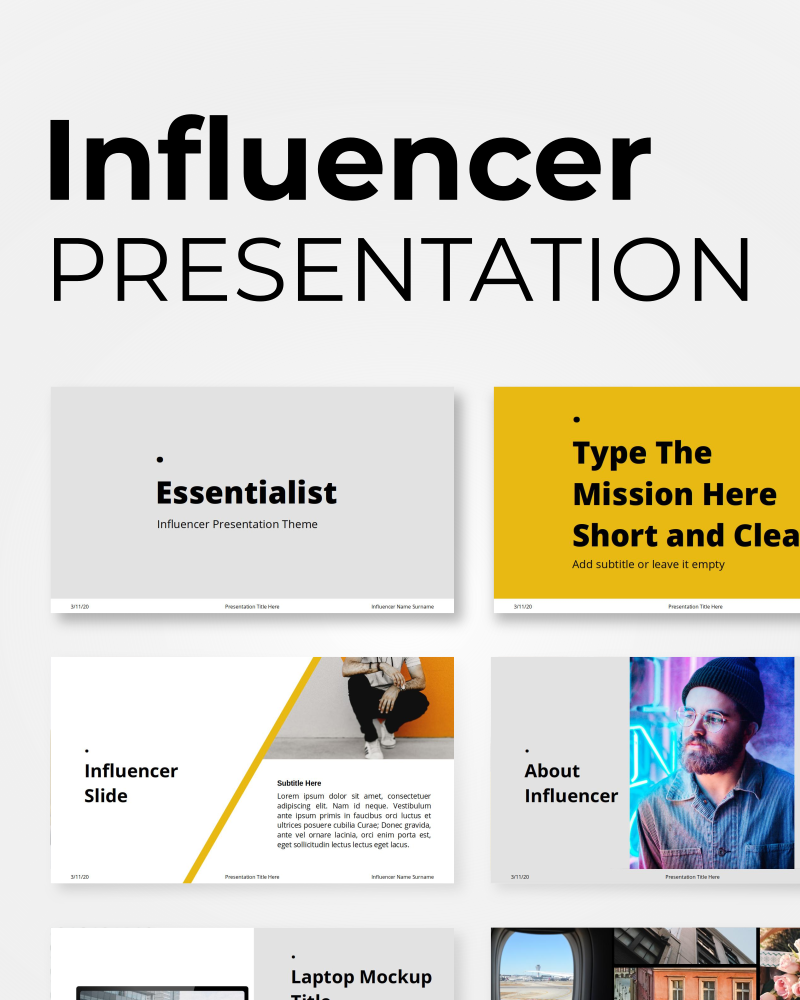 influencer powerpoint presentation template free download