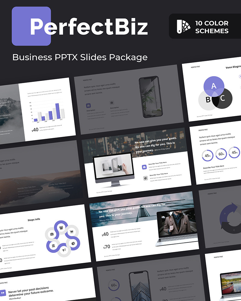 Business PPTX Slides Package PowerPoint template