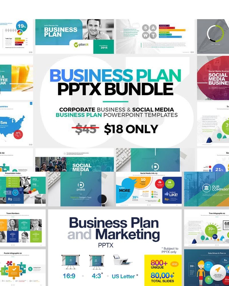 Business Plan PowerPoint template #98772 - TemplateMonster