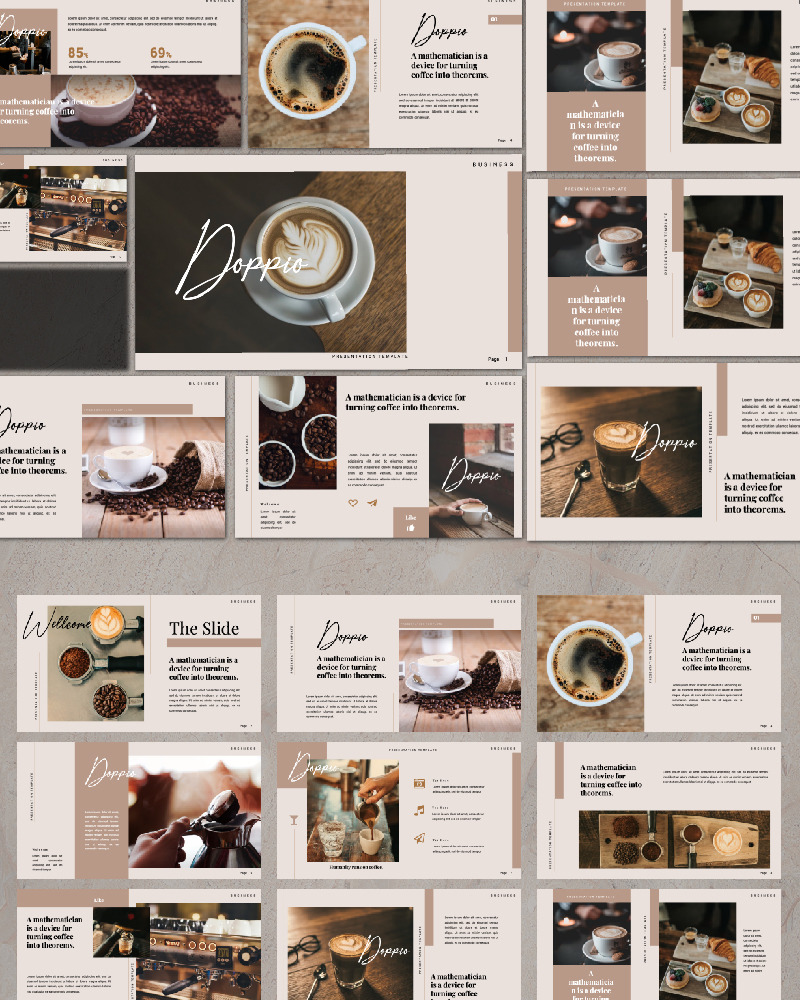 Dopio Presentation PowerPoint template - TemplateMonster