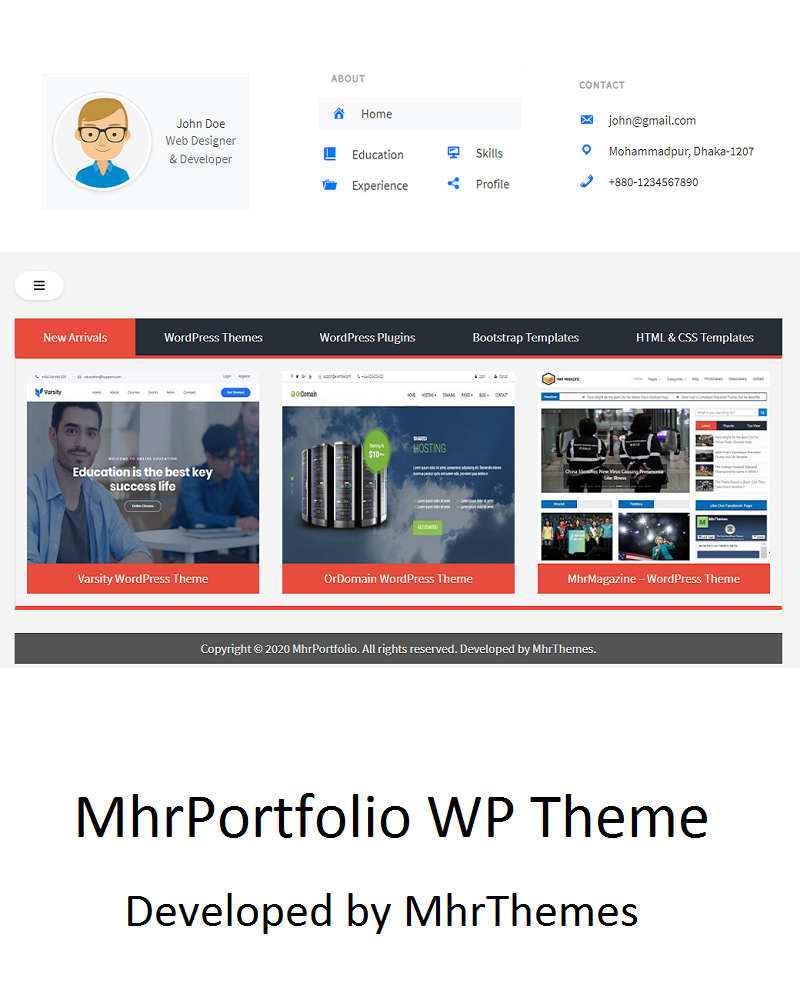 MhrPortfolio WordPress Theme 99869