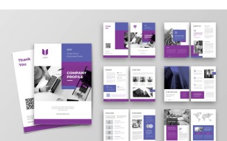 CP 4 White & Purple - Corporate Identity Template