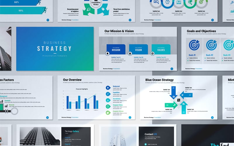 "Business Strategy" modèle PowerPoint Premium #160231
