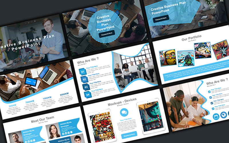 "Creative Business Plan" modèle PowerPoint Premium #160229