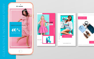 Free Instagram Story Template Package For Fashion Business for Social Media