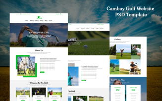 Golf Website Landing Page PSD Template