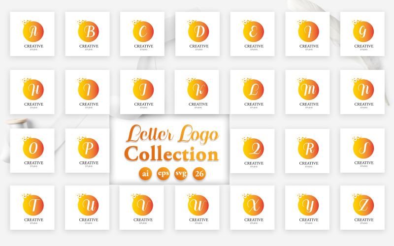 Gradient Letter Design Collection Logo Template