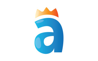 Lowercase a Crown Logo Template