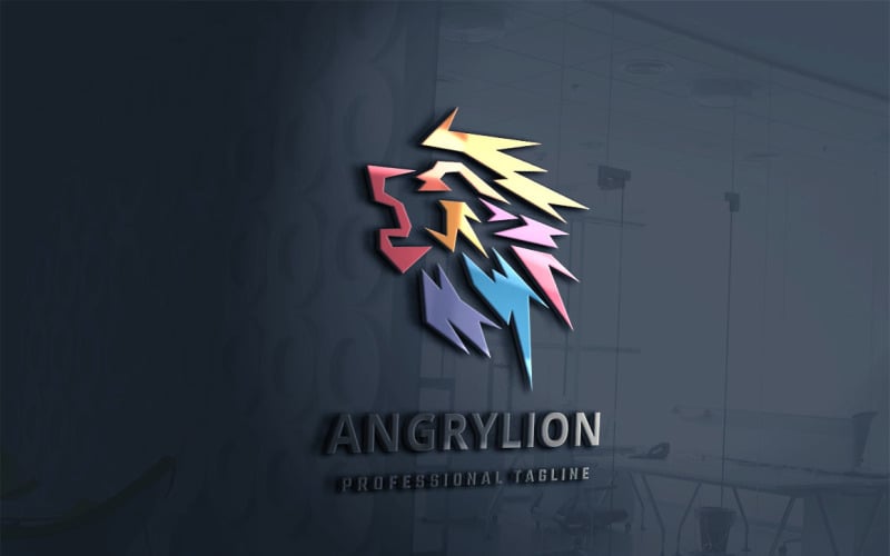 Angry Lion Logo Template