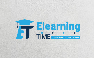 Elearning Time -ET Logo Template