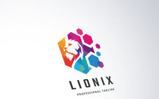 Virtual Lion Logo Template