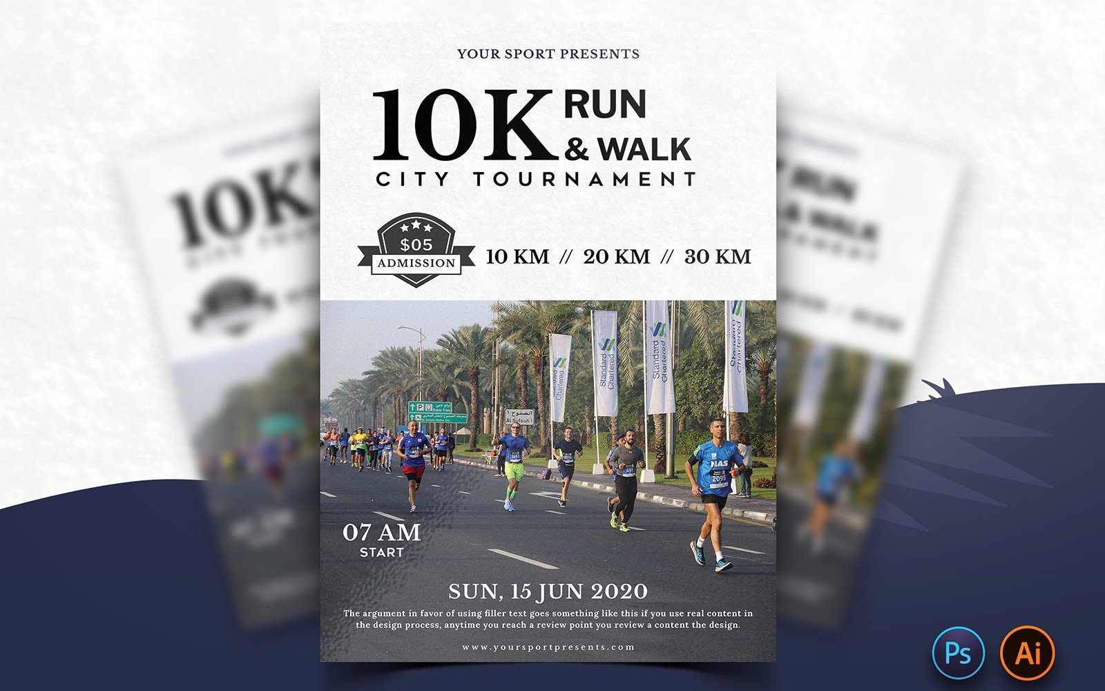 Kit Graphique #160635 Marathon Flyer Divers Modles Web - Logo template Preview