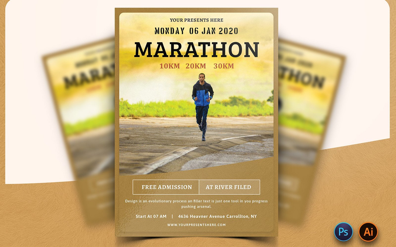 Kit Graphique #160639 Marathon Flyer Divers Modles Web - Logo template Preview