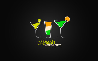 Patrick Day Cocktail Design Background. - Corporate Identity Template