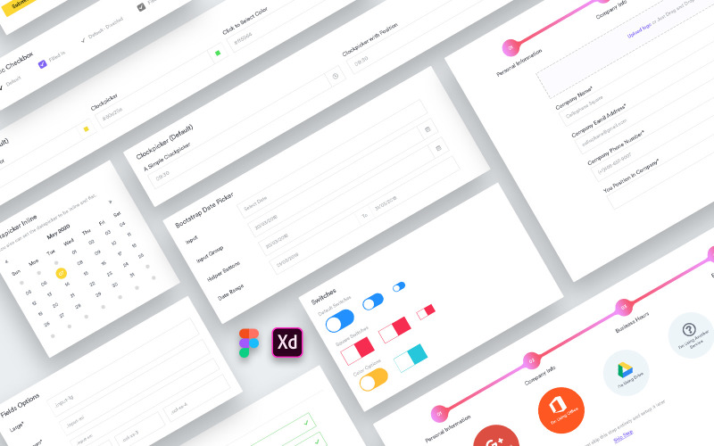 Web Dashboard Forms UI Kit UI Element