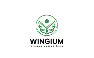 Wingium Logo Template