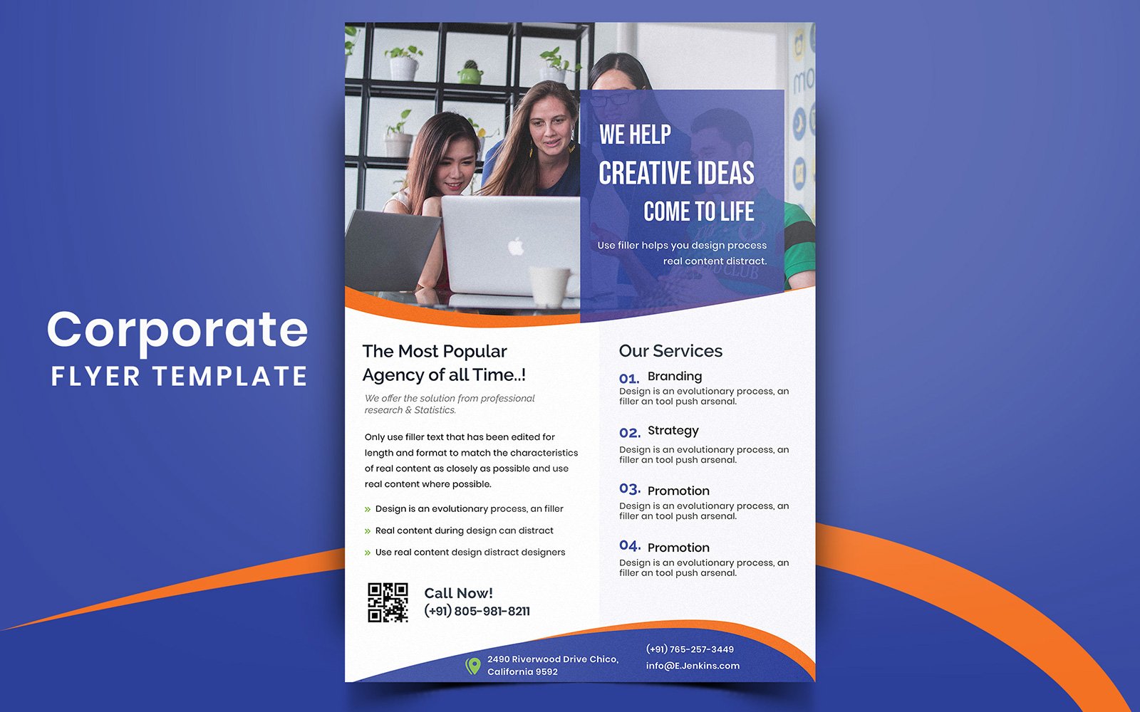 Template #160957 Company Flyer Webdesign Template - Logo template Preview