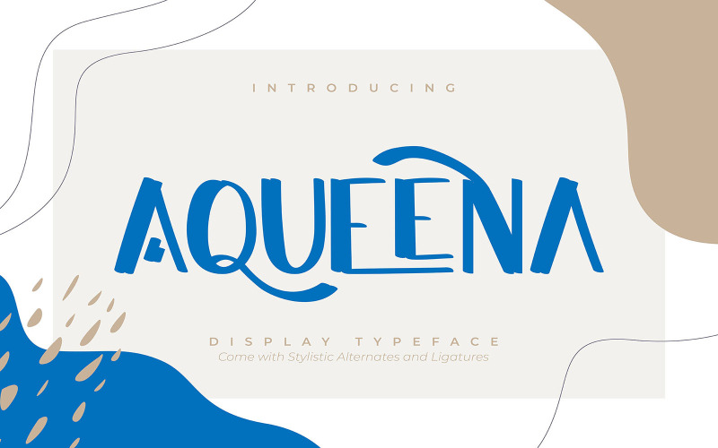 Aqueena | Display Typeface Font