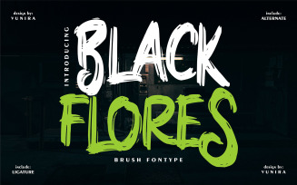 Black Flores | Brush ype Font