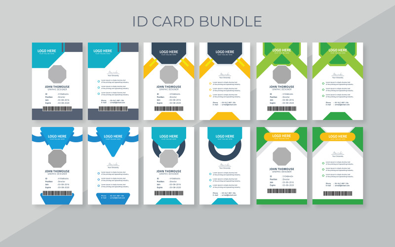 Business Office ID Card Bundle Volume 06 - Corporate Identity Template