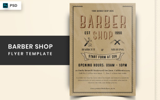Frarch - Barber Shop Flyer Design - Corporate Identity Template