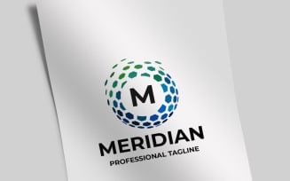Meridian Letter M Logo Template