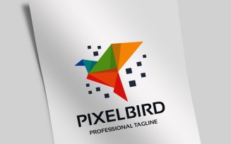 Pixel Bird Logo Template