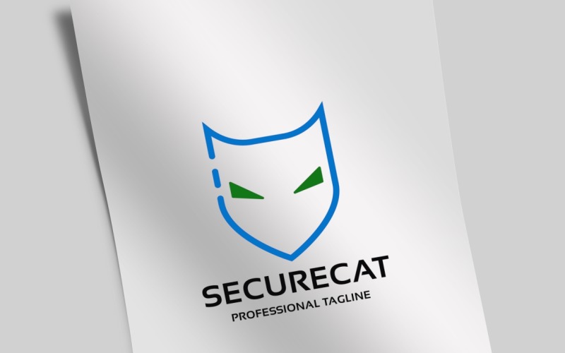 Secure Cat Logo Template