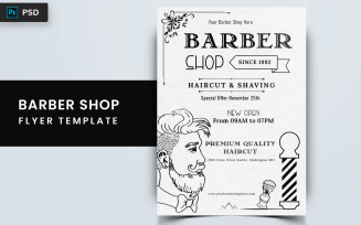 Violen - Barber Shop Flyer Design - Corporate Identity Template