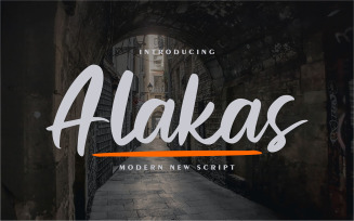 Alakas | Modern New Cursive Font