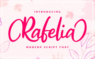 Rafelia | Modern Cursive Font