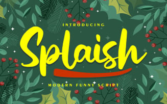 Splaish | Modern Funny Cursive Font