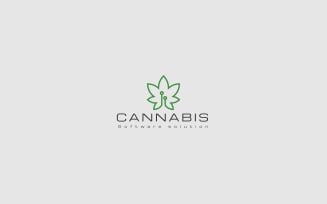 Cannabis Technology Design Logo Template