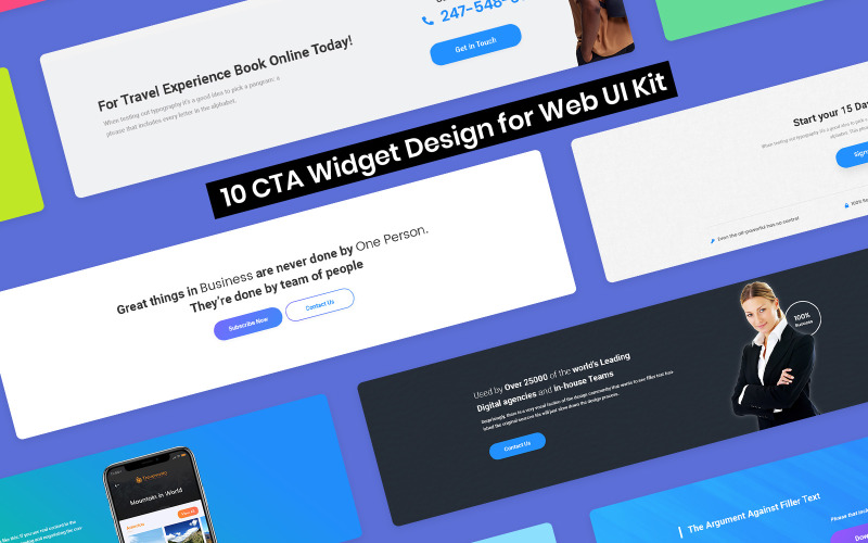 10 CTA Widget Design for Web-UI Kit UI Element