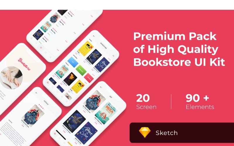 Mobile UI Book Store UI Element