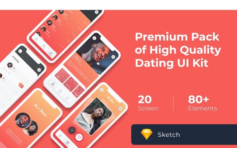 Mobile UI Dating UI Element