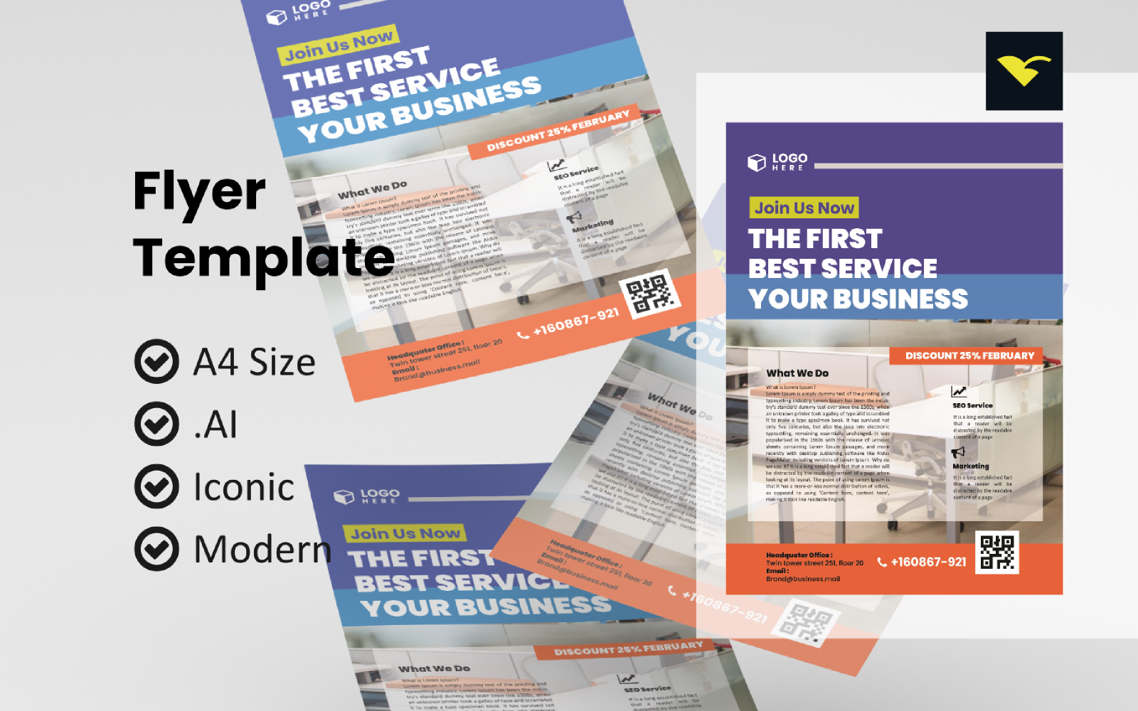 Kit Graphique #161986 Flyer Template Divers Modles Web - Logo template Preview