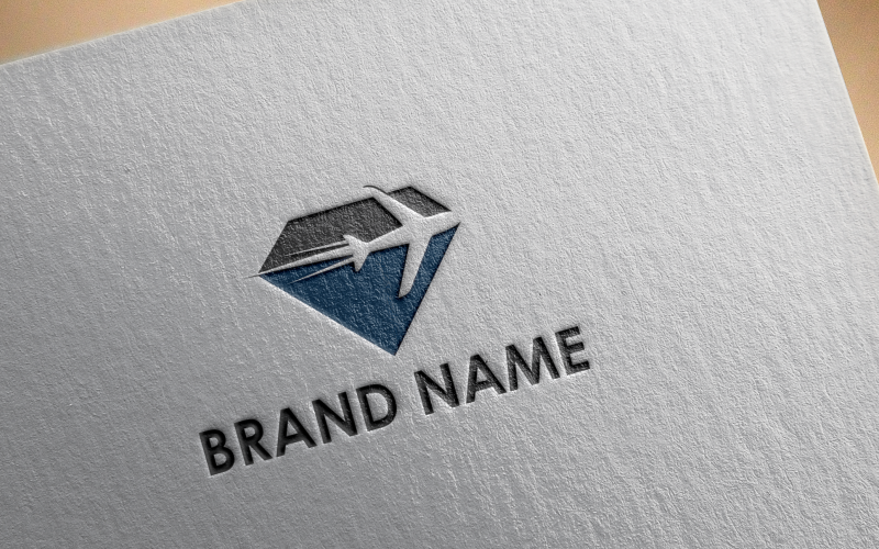 Diamond Plane Logo Template