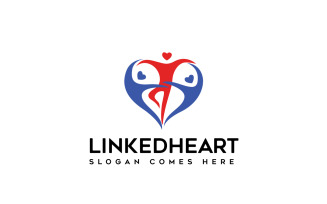 LINKEDHEART Logo Template