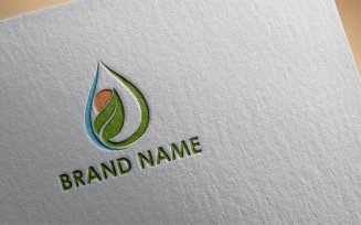Natural Drops Logo Template